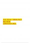 ATI TEAS 7 BIOLOGY REVIEW UPDATED 2023.