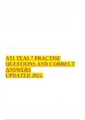 ATI TEAS 7 SCIENCE EXAM QUESTIONS AND CORRECT ANSWERS UPDATED 2023.