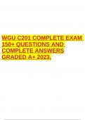 WGU C201 COMPLETE EXAM 150&plus; QUESTIONS AND COMPLETE ANSWERS GRADED A&plus; 2023&period;