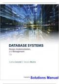 SOLUTIONS MANUAL For Database Systems Design Implementation and Management 12th Edition by Coronel Carlos & Morris Steven (Complete Download).