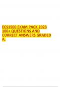 ECS1500 EXAM PACK 2023 100&plus; QUESTIONS AND CORRECT ANSWERS GRADED A&period;