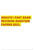 GGH3701 PAST EXAM REVISION QUESTION PAPERS 2023.