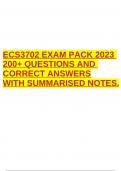 ECS3702 EXAM PACK 2023 200+ QUESTIONS AND CORRECT ANSWERS WITH SUMMARISED NOTES.