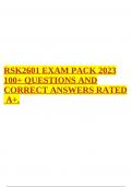 RSK2601 EXAM PACK 2023 100+ QUESTIONS AND CORRECT ANSWERS RATED  A+.