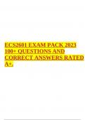 ECS2601 EXAM PACK 2023 100+ QUESTIONS AND CORRECT ANSWERS RATED A+.