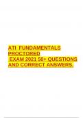 ATI FUNDAMENTALS PROCTORED EXAM 2021 50+ QUESTIONS AND CORRECT ANSWERS.