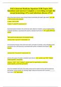 PAEA Internal Medicine Inpatient EOR Topics 2023 Questions and Answers Complete &semi;&lpar; everything on topic list except hematology &lpar;5&percnt;&rpar; and infectious disease &lpar;5&percnt;&rpar;&rpar;