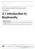 Topic 3 Biodiversity Conservation ESS