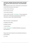  IAHSS BASIC TRAINING FOR HEALTHCARE SECURITY OFFICERS Exam &lpar;Questions With Verified Answers Latest 2
