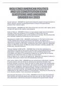 WGU C963 AMERICAN POLITICS AND US CONSTITUTION EXAM QUESTIONS AND ANSWERS GRADED A&plus; 2023