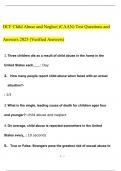 DCF Child Abuse and Neglect (CAAN) Test Questions and Answers 2023 (Verified Answers)