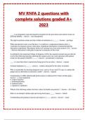 MV RNFA 2 questions with complete solutions graded A&plus; 2023