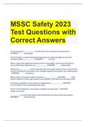 MSSC Safety 2023 Test Questions with Correct Answers 