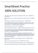 SmartSheet Practice 100&percnt; SOLUTION