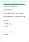 Qualys Web Application Scanning &lpar;EXAM&rpar;  &vert; Questions with 100&percnt; Correct Answers &vert; Verified