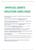APHY101 JOINTS  SPLUTION 100% PASS
