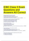 ICBC Class 5 Exam Questions and Answers All Correct 