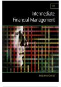 TEST BANK For Intermediate Financial Management, 12th Edition By Eugene. Brigham, Phillip R. Daves. Chapter 1-32. Questions, Answers and Rationale.