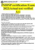 PMHNP certification Exam 2022&lpar;Actual test verified A&plus;&rpar;