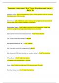 Tennessee  Real Estate State Test  Bundled Exams Questions and Answers 100&percnt; Pass