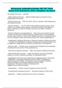 Advanced pathophysiology NR 507 final exam&sol;318 Questions with complete Answers