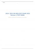  2019 -2022 PN HESI EXIT EXAM 2022 Version 1 TEST BANK
