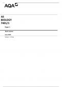   BIOLOGY   7401&sol;1  PAPER 1 MARKING SCHEME&period;
