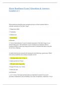 Hurst Readiness Exam 2 Questions & Answers Graded A++