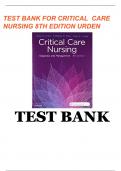 Test Bank For Priorities in Critical Care Nursing 8th Edition by Urden