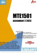 MTE1501 ASSIGNMENT 2 (COMPLETE ANSWERS) 2023