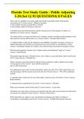 Florida Test Study Guide - Public Adjusting 3-20 (Set 1)| 92 QUESTIONS| 8 PAGES