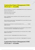 Construction Project Management &lpar;COSC 353&rpar; Exam 1 - Escamilla