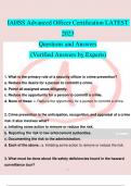  IAHSS Advanced Officer Certification LATEST 2023 Questions and Answers  &lpar;Verified Answers by Experts&rpar;