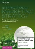 CE8 Internationale Marketingstrategie Samenvatting  (in het Engels) -  Alle tentamenstof - ISBN: 9781473778696