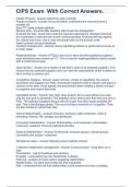 CIPS Exam  With Correct Answers&period;