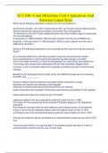 SCI 200--Final Milestone Unit 4 Questions And Answers Latest Quiz