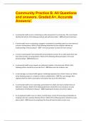 Community Practice B&period; All Questions and answers&period; Graded A&plus;&period; Accurate Answers&sol;&period;