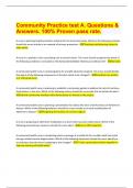 Community Practice test A&period; Questions & Answers&period; 100&percnt; Proven pass rate&period;