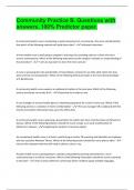 Community Practice B&period; Questions with answers&period; 100&percnt; Predictor paper&period;