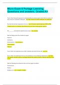 Micro Exam 6 Portage Learning&period; Questions and answers&period; Graded A&plus;