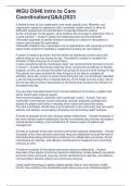 WGU D046 Intro to Care Coordination&lpar;Q&A&rpar;2023