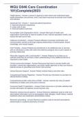 WGU D046 Care Coordination 101&lpar;Complete&rpar;2023