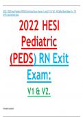 PEDIATRICS HESI 2023/2024 ACTUAL LATEST EXAM 2 VERSIONS (V1 & V2)/ PEDS HESI ACTUAL EXAM QUESTIONS AND 100% CORRECT VERIFIED ANSWERS A+ GUARANTEED/(BRAND NEW!!)