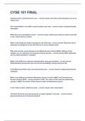 CYSE 101 FINAL&vert;2023 LATEST UPDATE&vert;GUARANTEED SUCCESS
