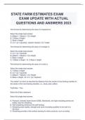 State Farm Estimatics Exam, Actual Exam 2023 (100% Correct Answers)