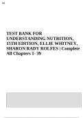 Test Bank for Understanding Nutrition 16th Edition Whitney | Complete Chapters 1 - 20 | Questions and Answers with explanation | PDF format | Latest 2023