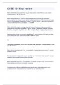 CYSE 101 final review&vert;2023 LATEST UPDATE&vert;GUARANTEED SUCCESS