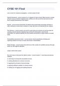 CYSE 101 Final&vert;2023 LATEST UPDATE&vert;GUARANTEED SUCCESS