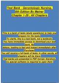 Gerontologic Nursing 6th Edition by Sue E&period; Meiner Test Bank  &vert; Complete Chapter 1 - 29 &vert; 100 &percnt; Verified
