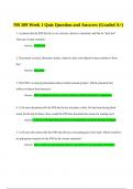 NR 509 Week 1 Quiz Question and Answers (Graded A+).